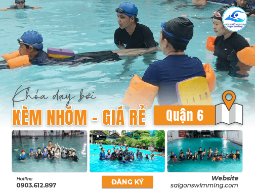 Học bơi ở quận 6 theo nhóm tại Trung Tâm Sài Gòn Swimming